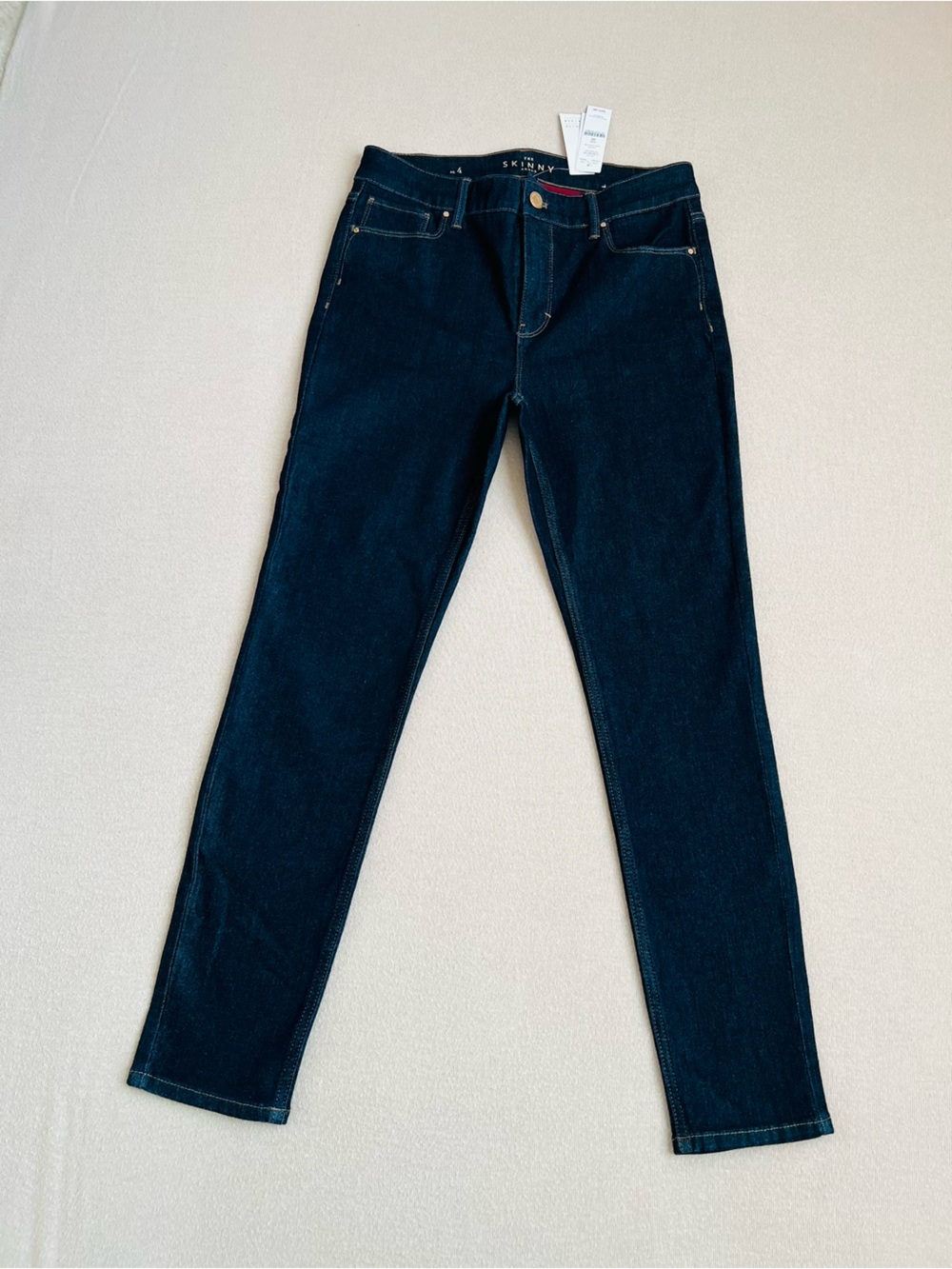 NWT WHBM High Rise Sculpt Skinny Ankle Jean 4R Denim Dark Wash